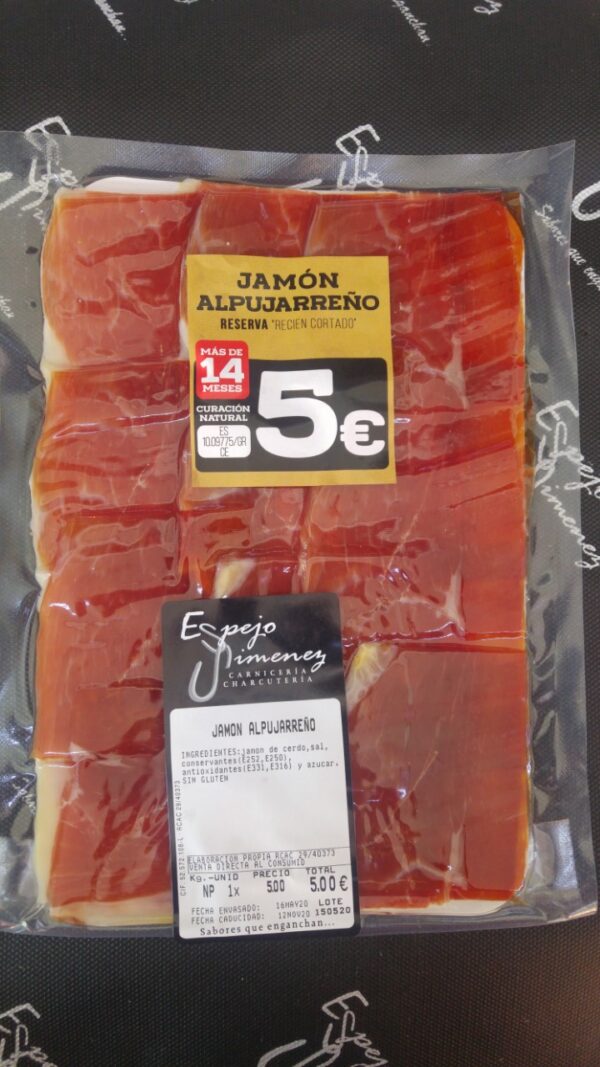 Sobres de 200gr Jamón Reserva Alpujarreño