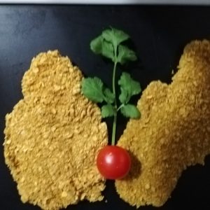 Bandeja 500 Grs. Pechuga pollo crujiente al Curry